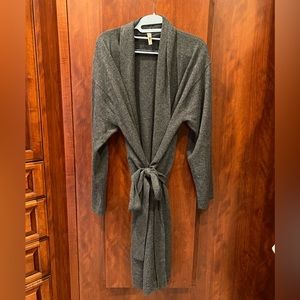 Grey wool blend robe. Very soft. Never worn. Brand is Red Envelope.